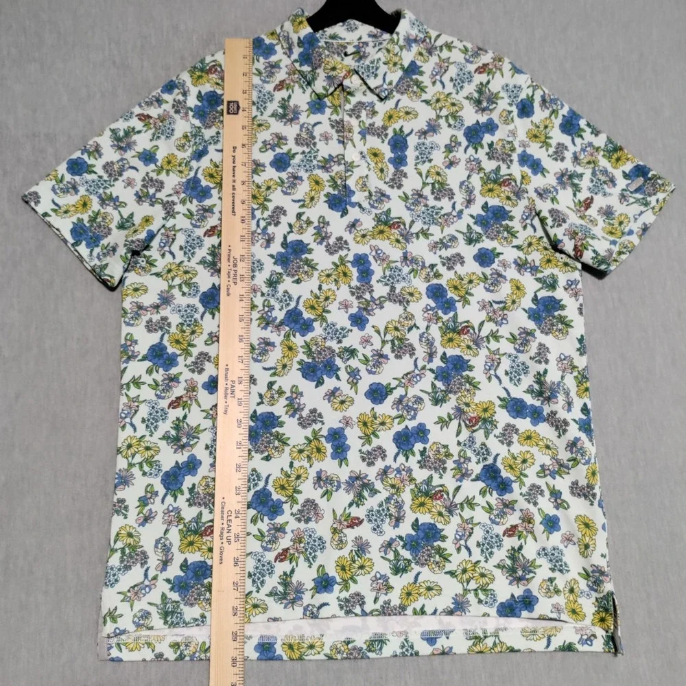 Nike Tour Dri-FIT Player Floral Golf Polo Shirt Mens LARGE Colorful DH0940‎ 394